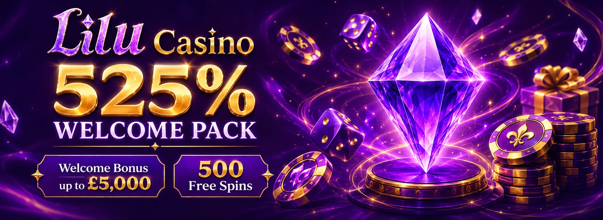 525% up to £5,000 + 500 free spins: Lilu Casino